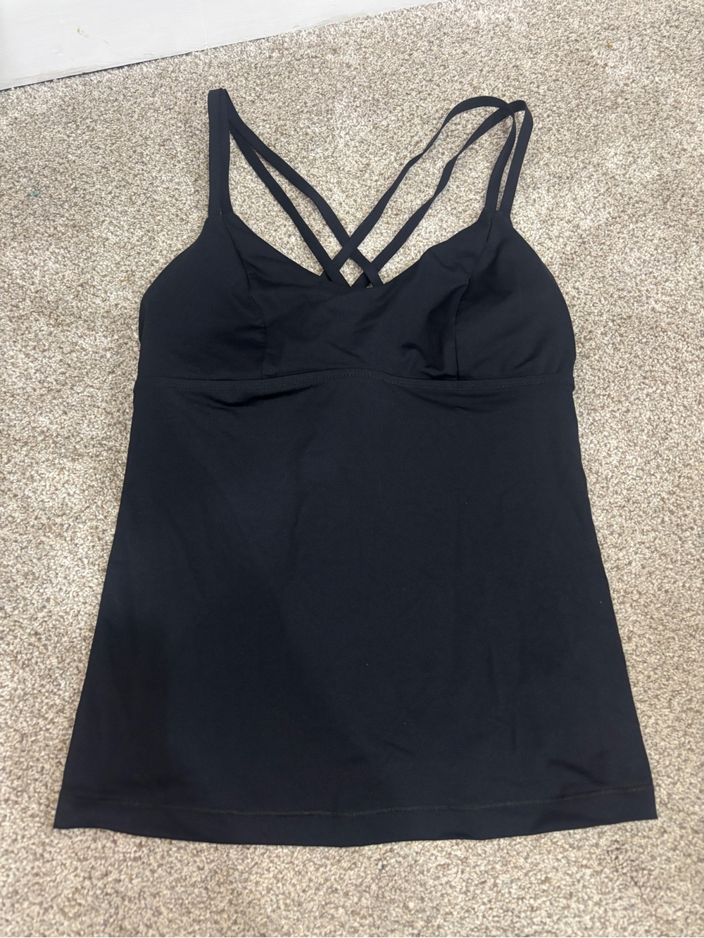 ATHLETA South Swell Swim Tankini Black Medium Beachy Summer